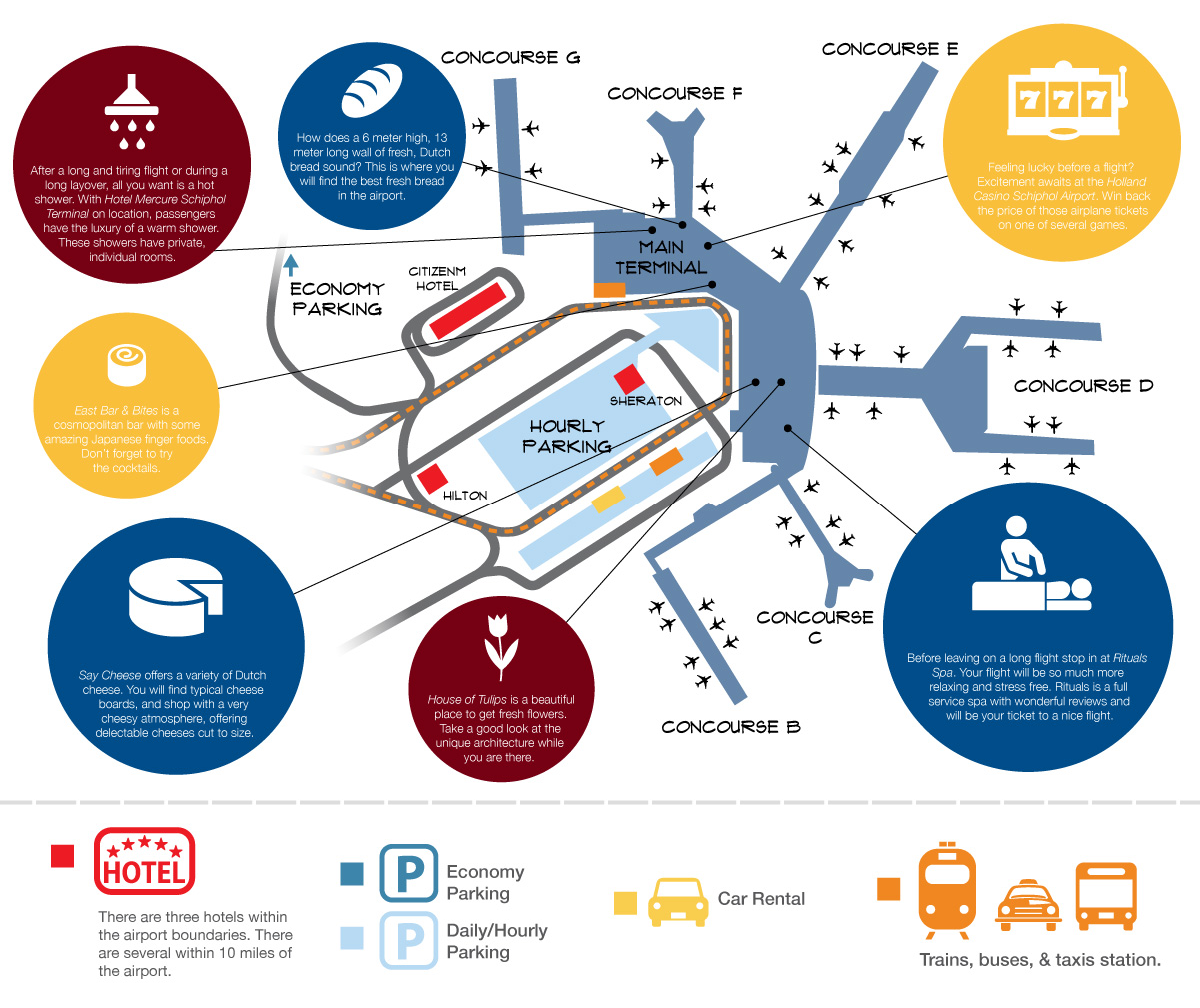map of AMS airport